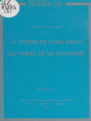 cover image of La poésie de l'eau dans "Les Fables" de La Fontaine